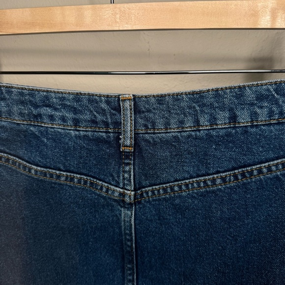 TOPSHOP Moto Zipper Denim Patch Pocket Mini Skirt - Picture 12 of 16